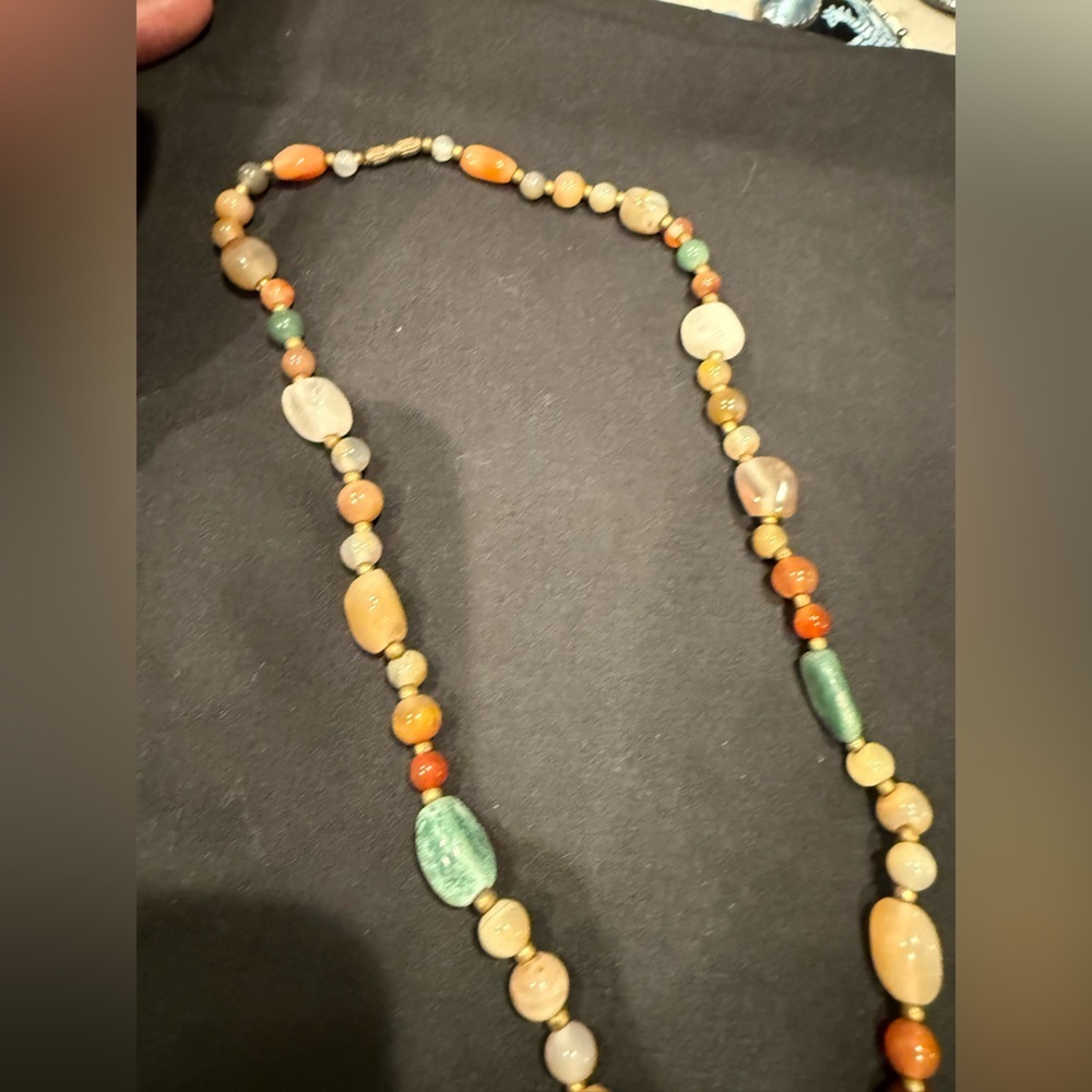 Himalayan Old Beads From Ancient Indo-Tibetan Antique Agate Beads Necklace Mala - Picture 8 of 12
